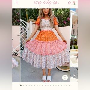 EUC XXL Ivy City Co Emily Dress in Sorbet